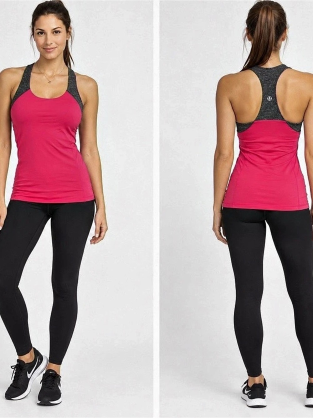 lululemon Power Y Tank *Luon Pink Athletic Tank Top Size 6